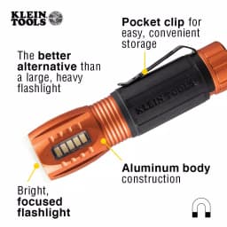 Klein Tools LED Flashlight with Work Light, 235 Lumens, Waterproof IP67 thumbnail 3