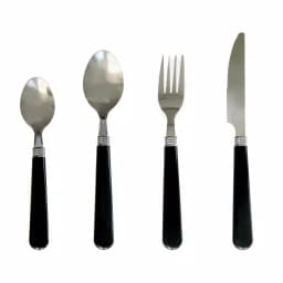 Gibson Home Sensations II 16-Piece Black Flatware Set with Wire Caddy, Service for 4 thumbnail 1
