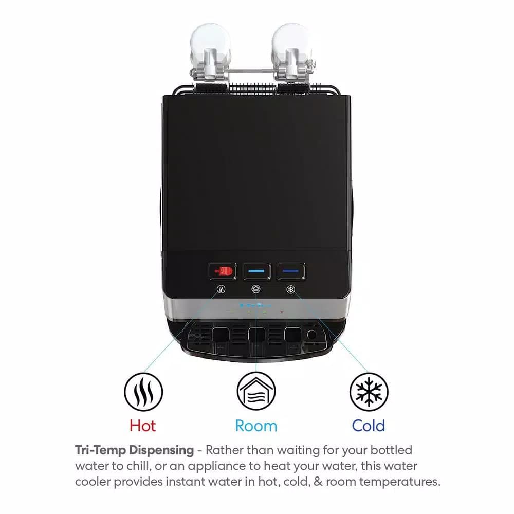 Brio Tri-Temp 2-Stage Countertop Bottleless Water Cooler with UV Self-Cleaning
