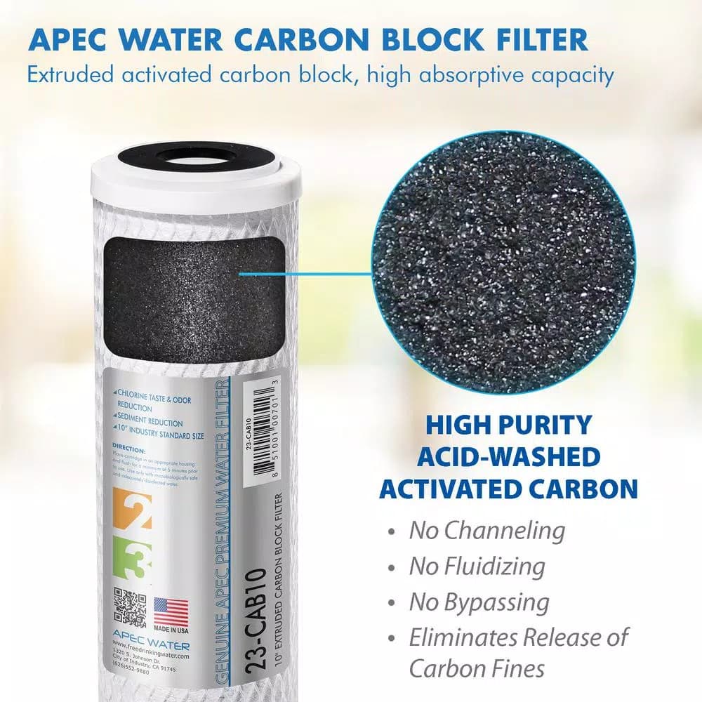 APEC Water Systems APEC Ultimate 10 in. Extruded Carbon Block Replacement Filter