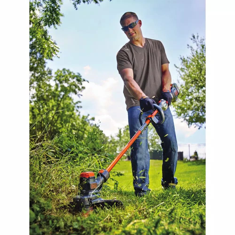 BLACK+DECKER 60V MAX Cordless Handheld Leaf Blower (400 CFM, 100 MPH) with Bonus 2-in-1 String Trimmer and Edger