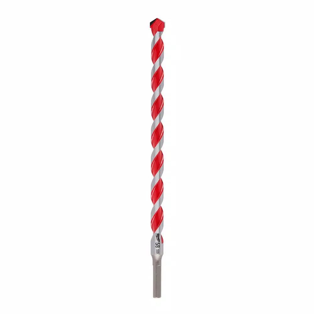 Milwaukee 5/8 in. x 12 in. Carbide Hammer Drill Bit for Concrete, Brick, and Block