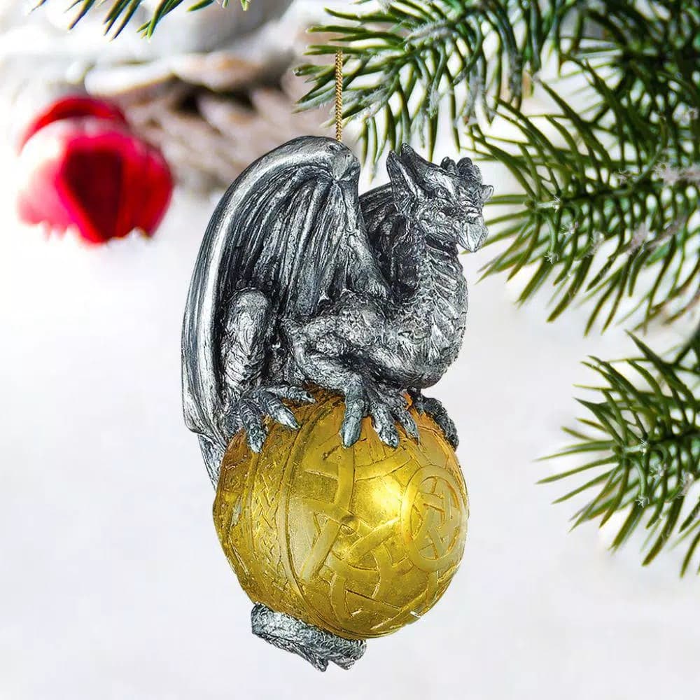 Design Toscano Protector of the Gothic Portal Celtic Dragon 2010 Holiday Ornament