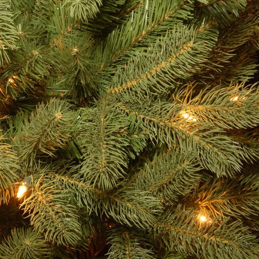National Tree Company 7.5 ft. Feel Real Down Swept Douglas Fir Pencil Slim Artificial Christmas Tree with 350 Clear Lights