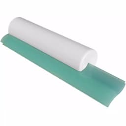 Cler'et Classic Dual Bladed Shower Squeegee for Tile and Marble, White with Aqua Trim thumbnail 1