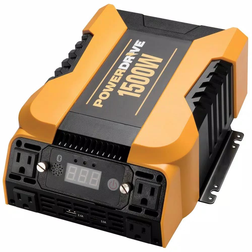 PowerDrive 1500W Power Inverter with Bluetooth App Control, 4 AC Outlets, USB-C & USB Ports