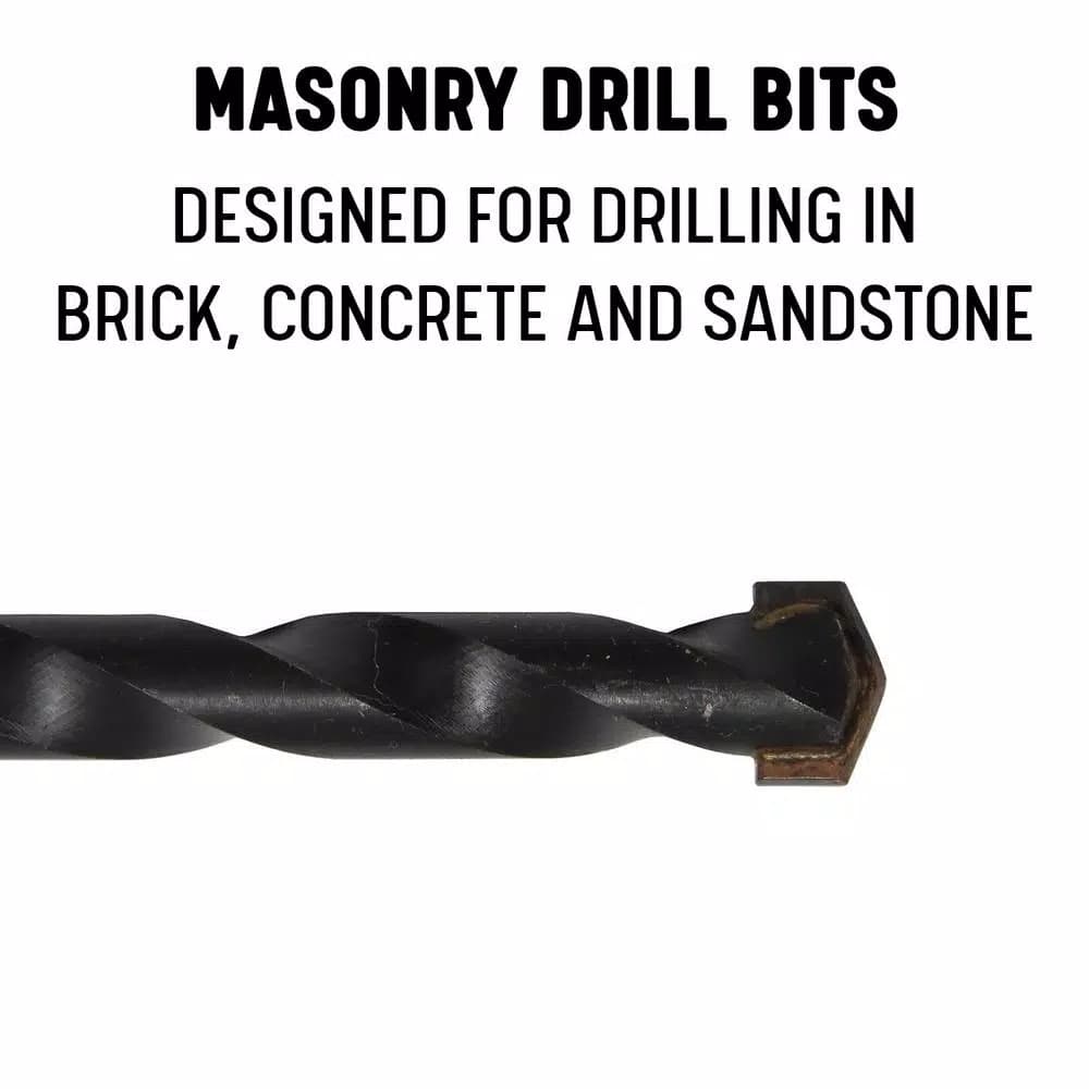 Drill America DAM Series Carbide-Tipped Masonry Drill Bit Set, 5-Piece