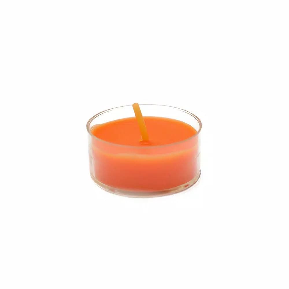 Zest Candle Orange Tealight Candles, 1.5 in. Diameter, 50-Pack