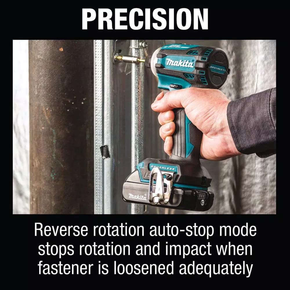 Makita 18V LXT Brushless 4-Speed Impact Driver Kit with 2 2.0 Ah Batteries and Charger