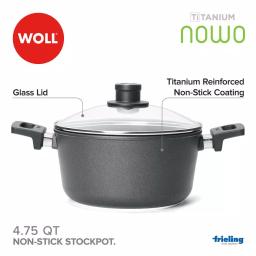 Frieling Woll Nowo 4.75 Qt. Non-Stick Cast Aluminum Stockpot with Lid thumbnail 2