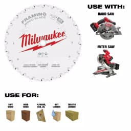 Milwaukee 7-1/4 in. 24-Tooth Framing Circular Saw Blade thumbnail 1