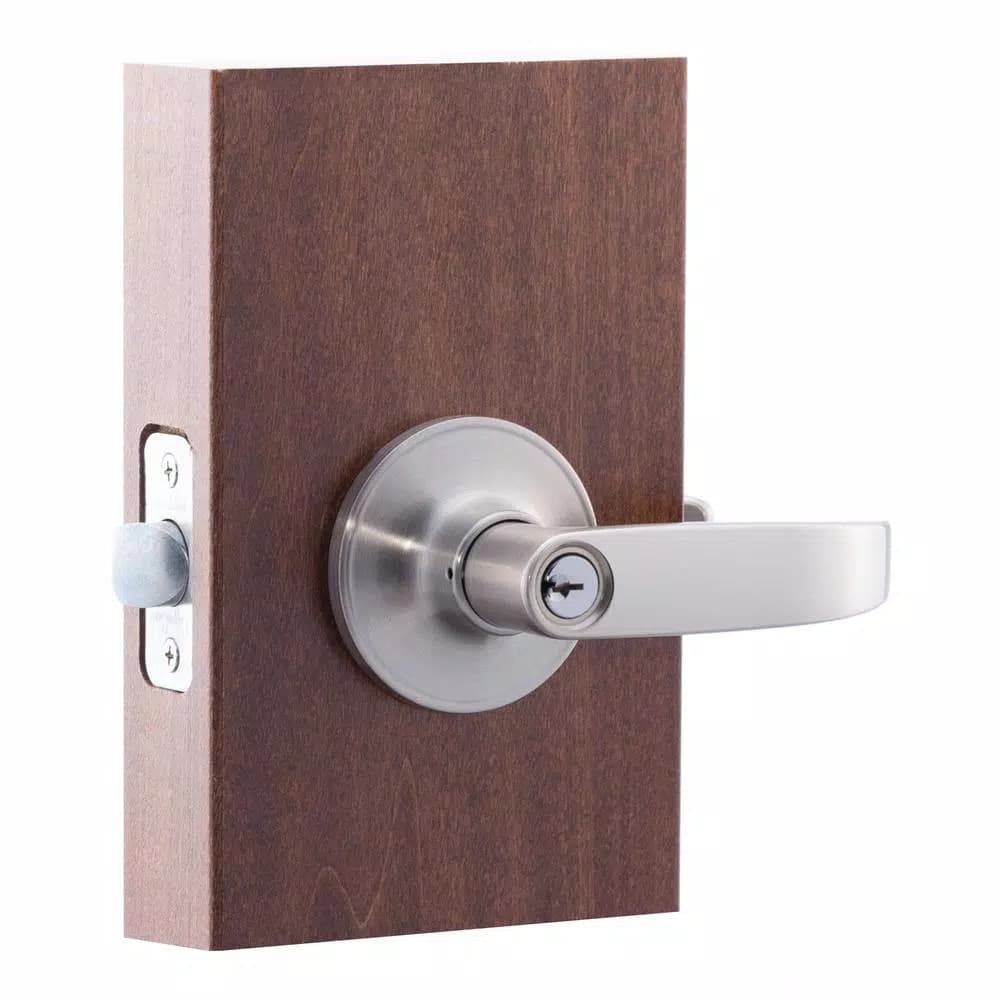Copper Creek Erin Satin Stainless Keyed Entry Door Lever