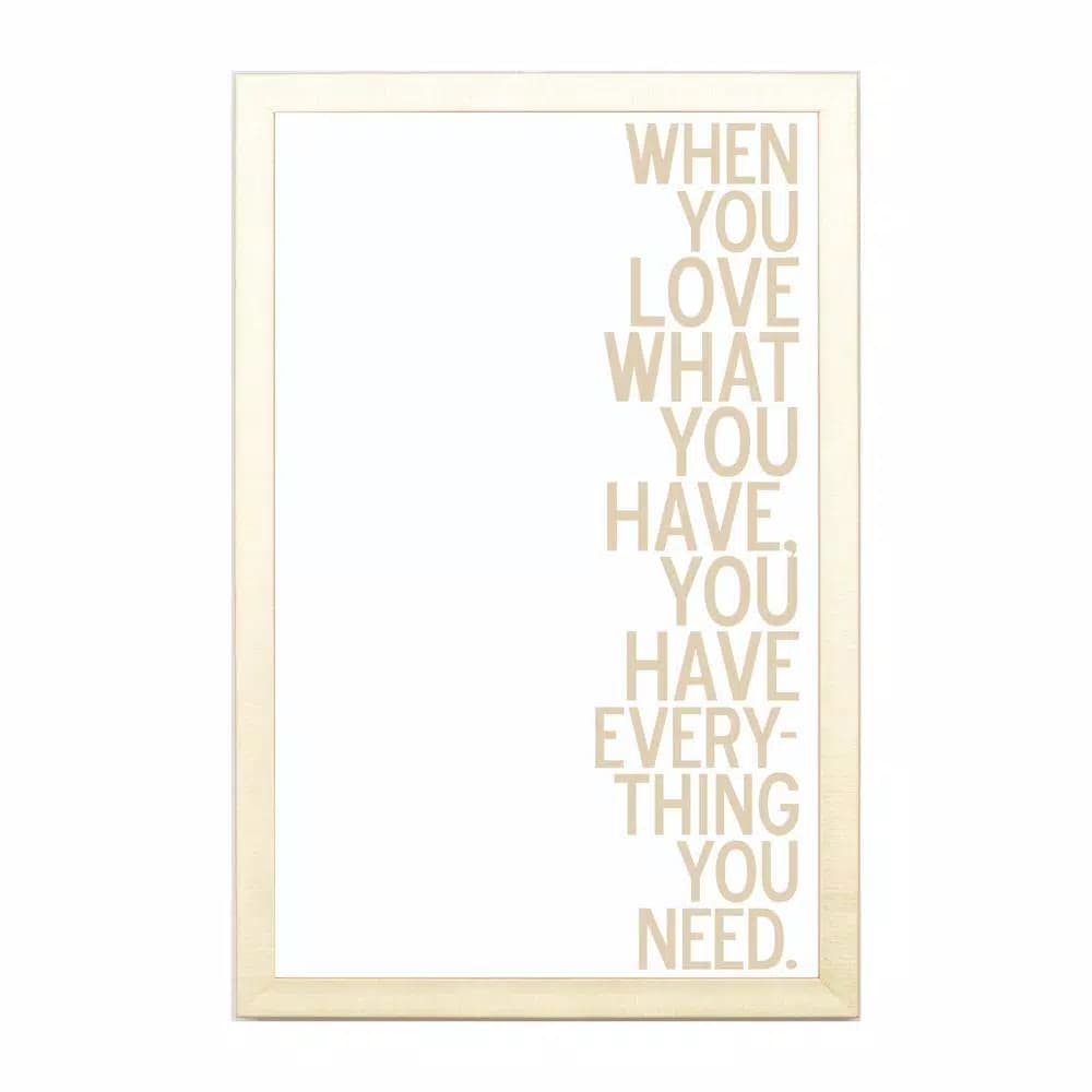 Petal Lane Home Gold Frame Magnetic Memo Board - When You Love Have Canvas Wall Decor