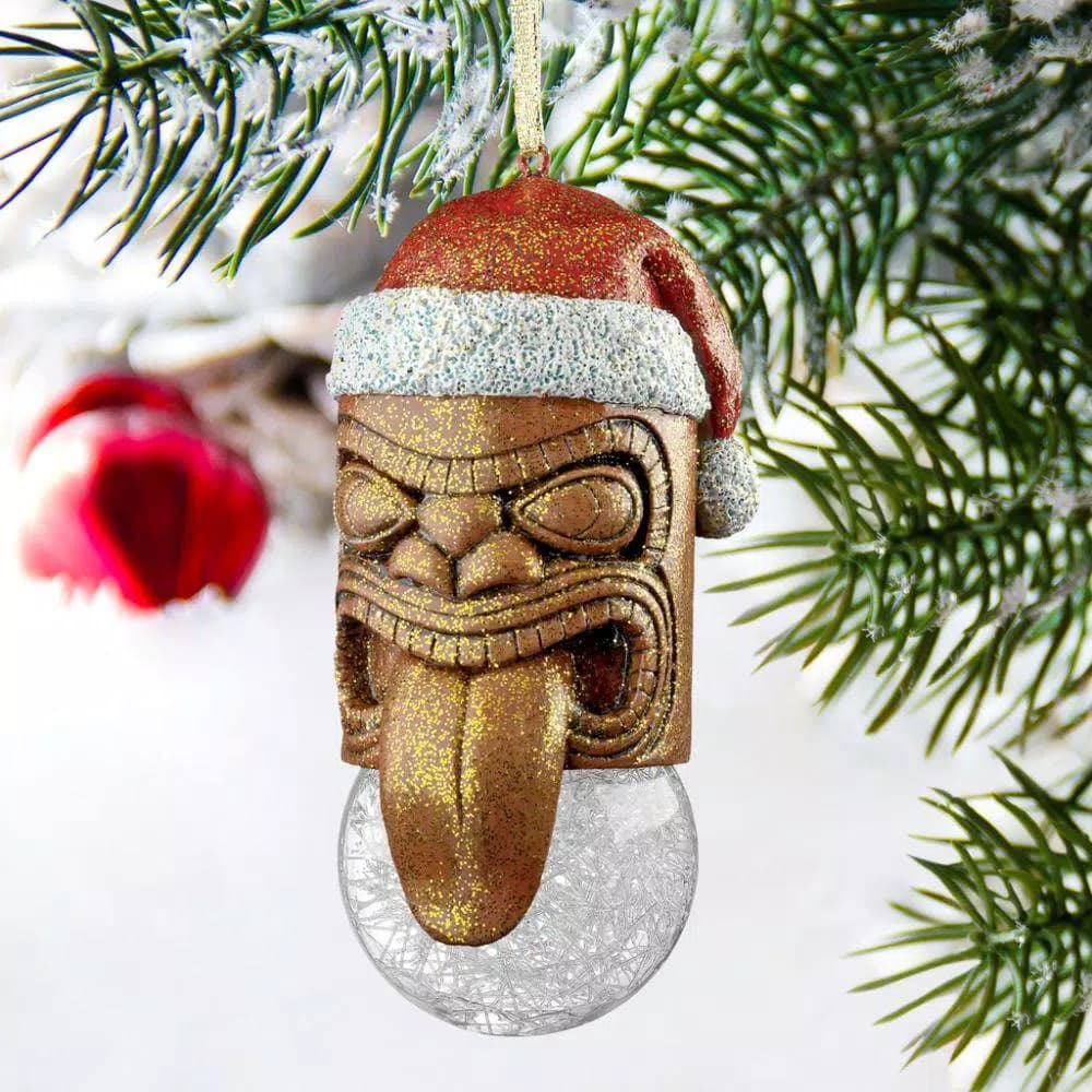 Design Toscano Lono Tiki South Seas Holiday Ornament, 4.5 in.