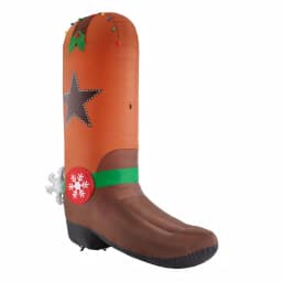 Home Accents Holiday 11 ft Giant LED Inflatable Cowboy Boot Christmas Yard Decoration thumbnail 3