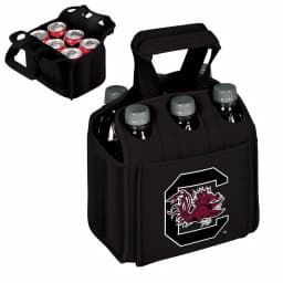 Picnic Time University of South Carolina Gamecocks 6-Bottle Insulated Neoprene Beverage Carrier - Black thumbnail 2