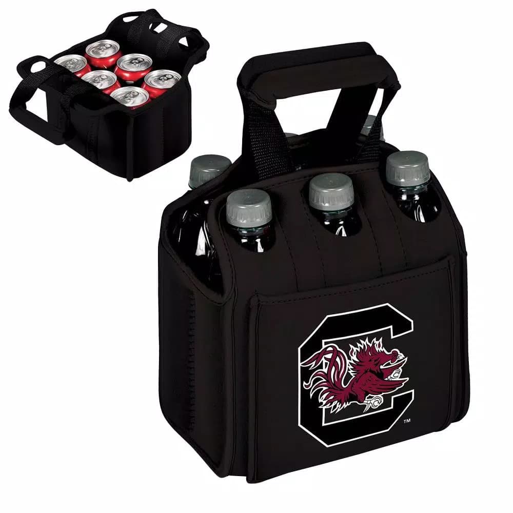Picnic Time University of South Carolina Gamecocks 6-Bottle Insulated Neoprene Beverage Carrier - Black