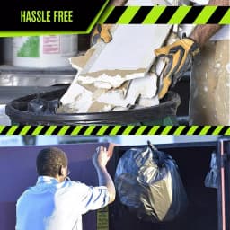 Unbranded 55-60 Gallon Black Low Density EZ Closure Trash Bags, 1.5 Mil, 100-Count thumbnail 7