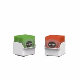 Mind Reader Clutch 6-Drawer White Tea Bag Holder and Organizer - Holds 90 Tea Bags thumbnail 4