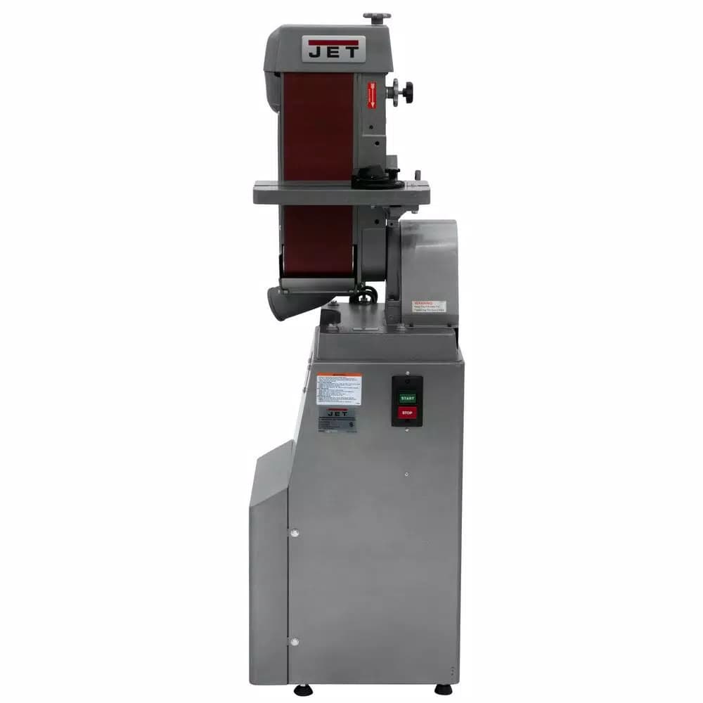 JET J-4300A 1.5 HP 6 in. x 48 in. Industrial Horizontal/Vertical Belt Sander with Closed Stand