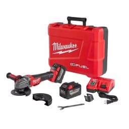 Milwaukee M18 FUEL 4-1/2 in. / 5 in. Braking Angle Grinder Kit with (2) 9.0 Ah Batteries and Rapid Charger thumbnail 1