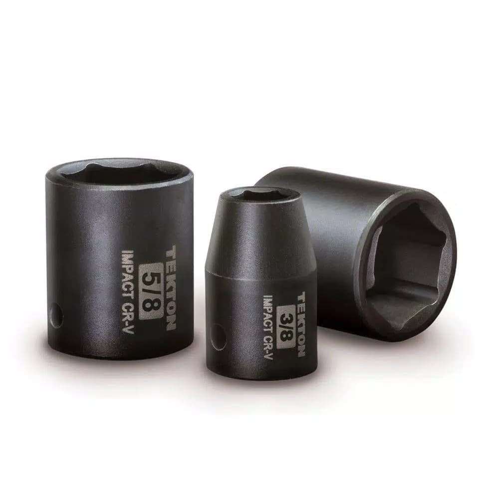 TEKTON 14-Piece 1/2 in. Drive SAE Shallow Impact Socket Set, 3/8-1-1/4 in.
