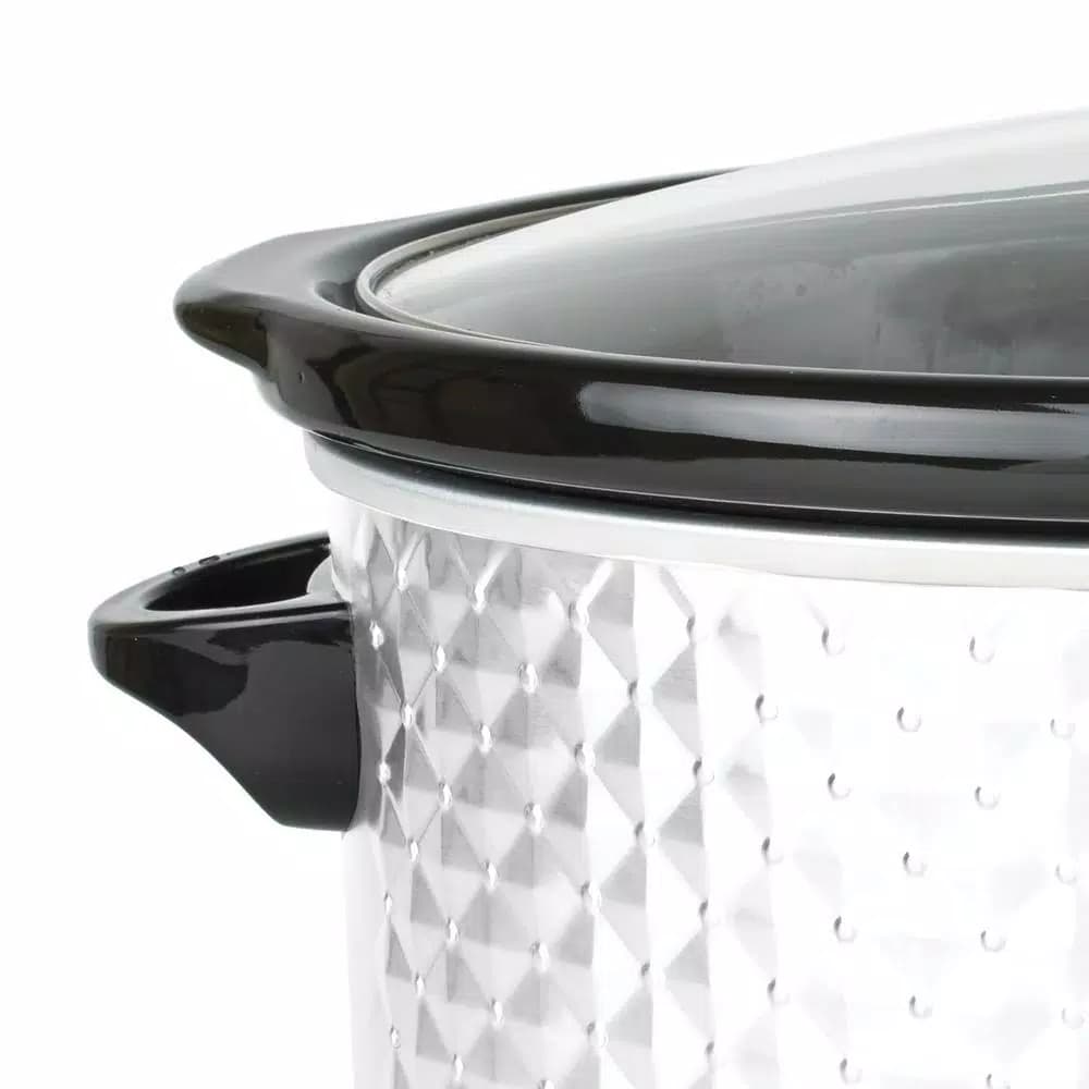 Brentwood Appliances SC-157W 7 Qt. Pearl Slow Cooker with Tempered Glass Lid