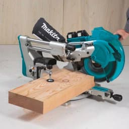 Makita 12 in. Dual-Bevel Sliding Compound Miter Saw Kit with X2 LXT 36V Power and Folding Stand thumbnail 9