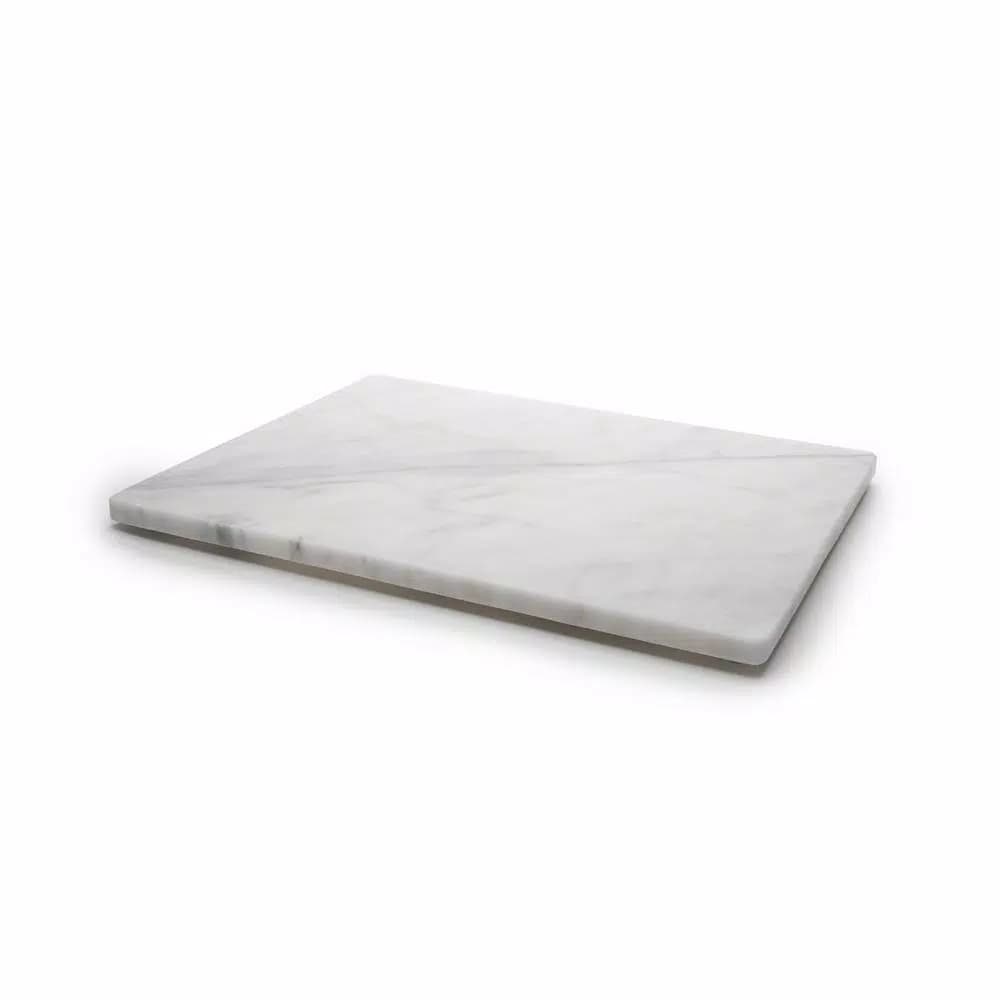 Fox Run White Marble Pastry Board, 16 x 20 inch Rectangle Rolling Surface