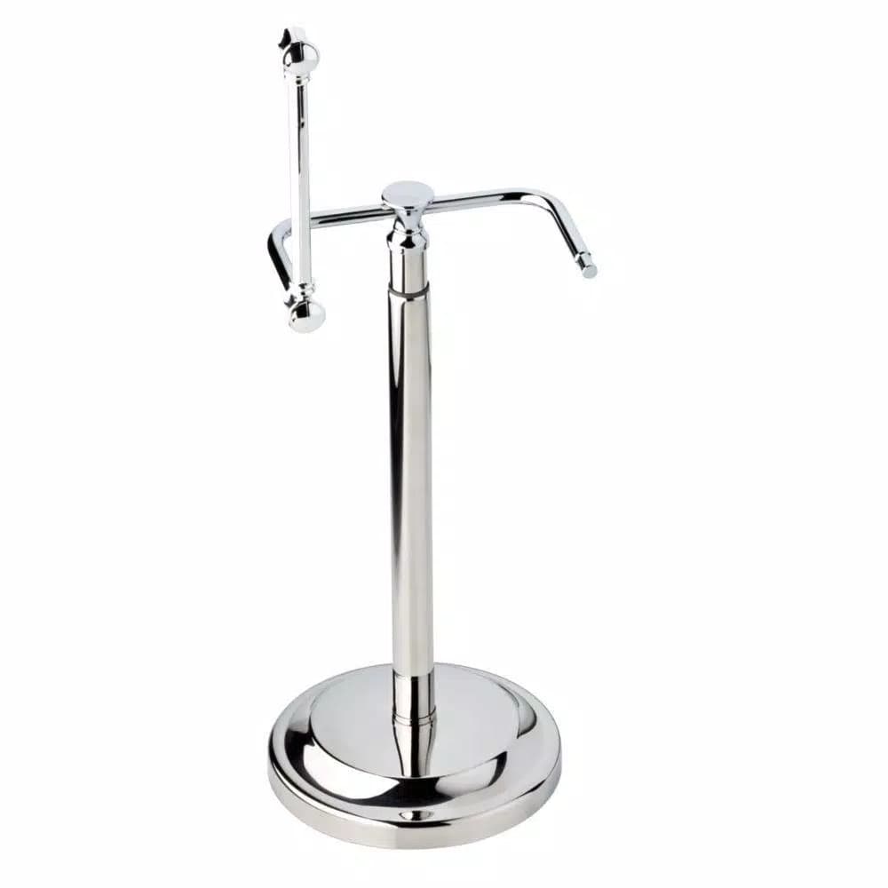 Delta Silverton Telescoping Free-Standing Toilet Paper Holder in Polished Chrome