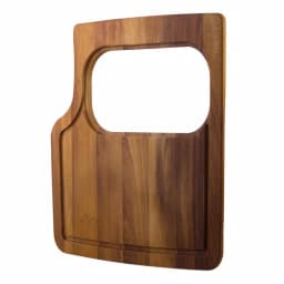 ALFI BRAND Iroko Wood Cutting Board with Polyethylene Insert - Made in Italy thumbnail 2