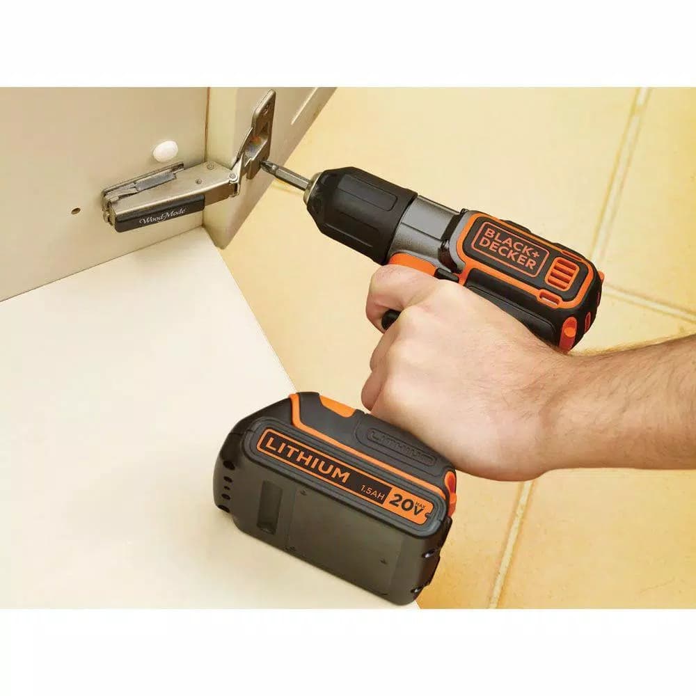 BLACK+DECKER 20V MAX Cordless Drill/Driver with Autosense Technology, 1.5 Ah Battery and Charger