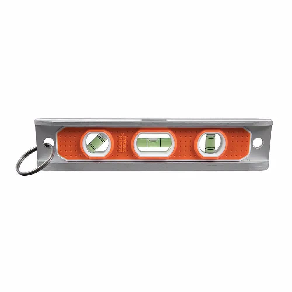 Klein Tools 9-in Magnetic Torpedo Level with Rare Earth Magnets and Tether Ring