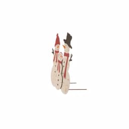 Glitzhome 29.92 in. Rusty Metal Snowman Family Christmas Yard Stake and Wall Decor thumbnail 6