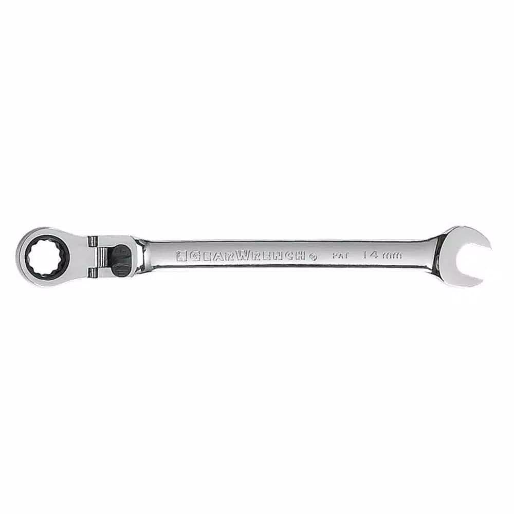 GearWrench 14 mm XL Locking Flex-Head Ratcheting Combination Wrench
