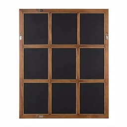 Kate and Laurel Hogan 9-Pane Windowpane Wall Mirror, Rustic Natural Wood Frame, 26 x 32 in. thumbnail 5