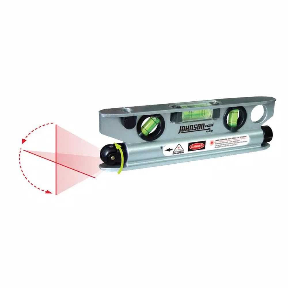 Johnson Magnetic Torpedo Laser Level with Aluminum Frame and 100 ft. Projection