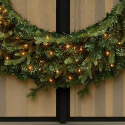 Home Accents Holiday 48 in. Jackson Noble Fir Artificial Wreath with 200 Warm White LED Micro Dot Lights thumbnail 5