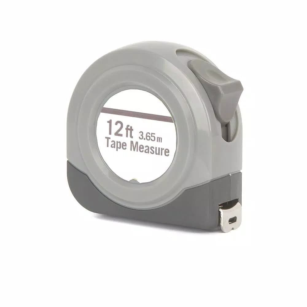 Unbranded 12 ft. SAE Tape Measure with Rubber Comfort Grip and Belt Clip