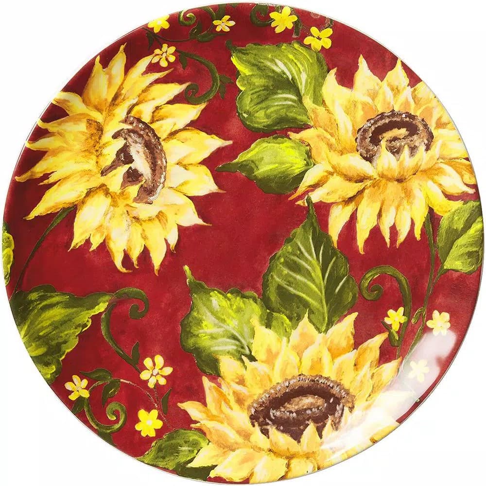Certified International Sunset Sunflower 16-Piece Ceramic Dinnerware Set, Service for 4