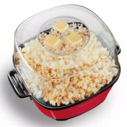 Hamilton Beach Hot Oil Popcorn Popper with Motorized Stirring Arm and Butter Well - Red thumbnail 3