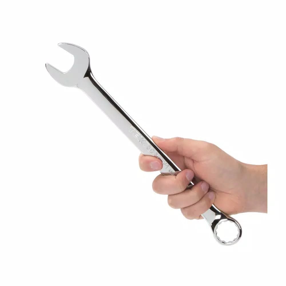 TEKTON 24 mm Combination Wrench, 12-Point Box End, Chrome Vanadium Steel