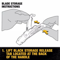 DEWALT Folding Retractable Utility Knife with Metal Body and Blade Storage thumbnail 10