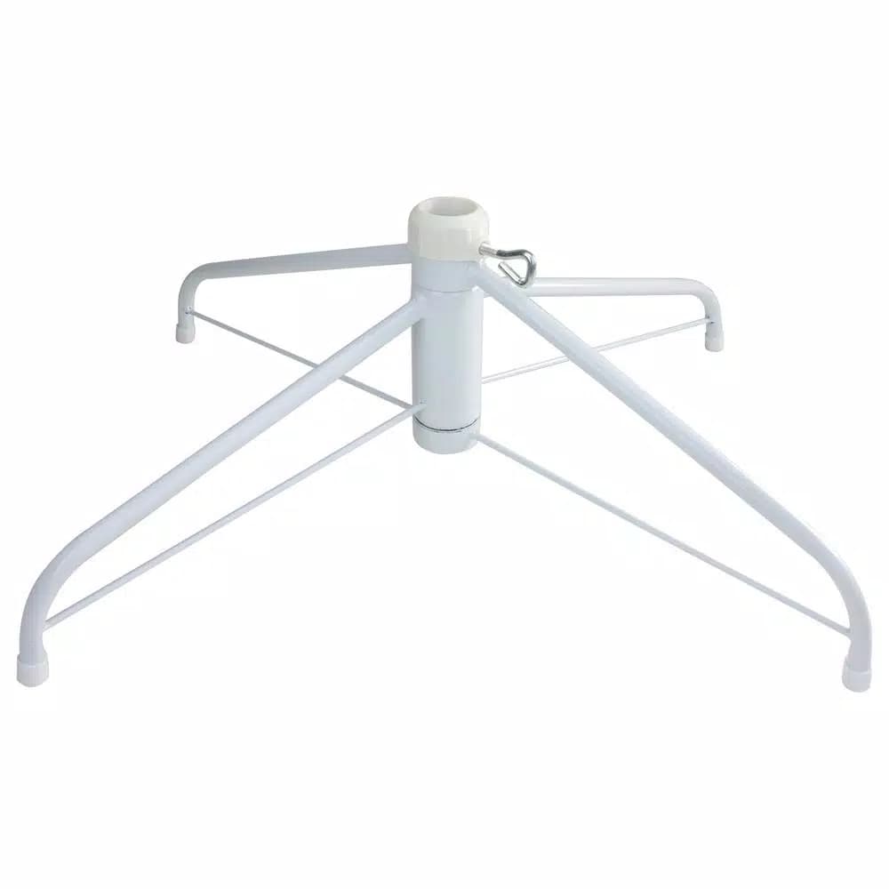 Northlight White Metal Christmas Tree Stand for 6.5 ft. to 7.5 ft. Artificial Trees