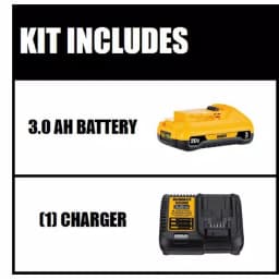 DEWALT 20V MAX 3.0Ah Lithium-Ion Battery and 12V to 20V MAX Charger Combo Kit thumbnail 2
