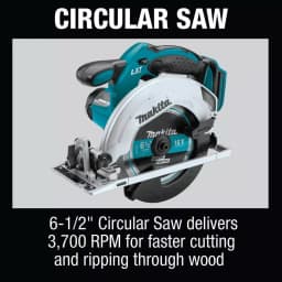 Makita 18V LXT Cordless 6-Piece Combo Kit with 3.0Ah Batteries and Charger thumbnail 5