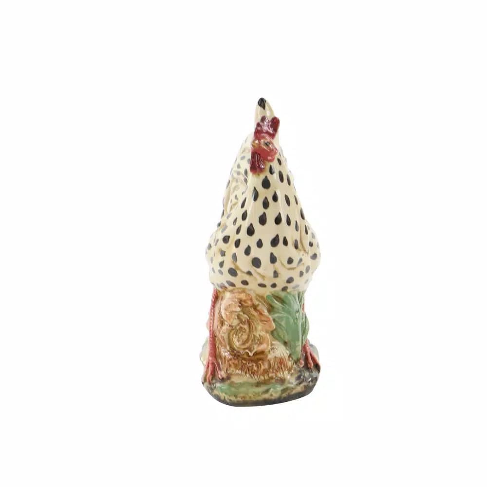 LITTON LANE 14 in. Colorful Rooster Decorative Ceramic Figurine - Farmhouse Style
