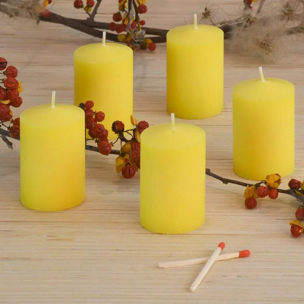 LUMABASE Citronella Scented Votive Candles, 36 Pack, Yellow Paraffin Wax