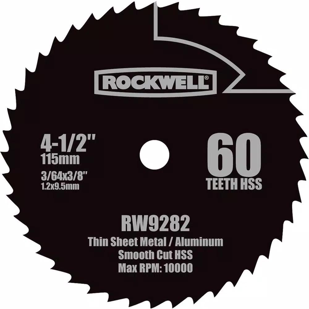 Rockwell 4-1/2 in. 60T HSS Compact Circular Saw Blade