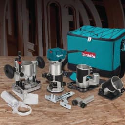 Makita 6.5 Amp 1-1/4 HP Corded Variable Speed Compact Router Kit with 3 Bases thumbnail 12
